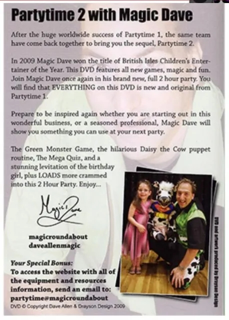 Partytime 2 With Magic Dave by Dave Allen - DVD - Click Image to Close